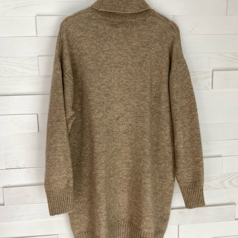 Mango Brown Long Sleeve Dress